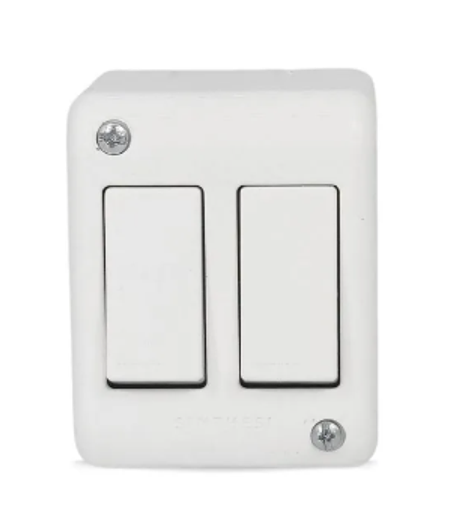 CASQUETE INTERRUPTOR DOBLE 9/15 SINTHESI S17 BLANCO 1