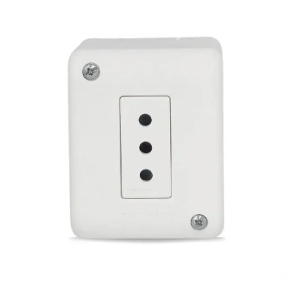 CASQUETE ENCHUFE SIMPLE 10A SINTHESI S17 BLANCO 1