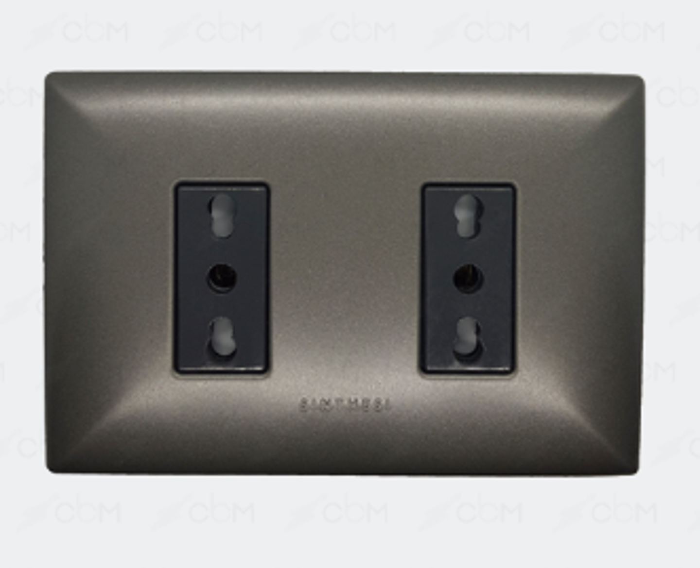 ENCHUFE DOBLE 10/16A S17 GRAFITO-NOIR ARMADO SINTHESI 1