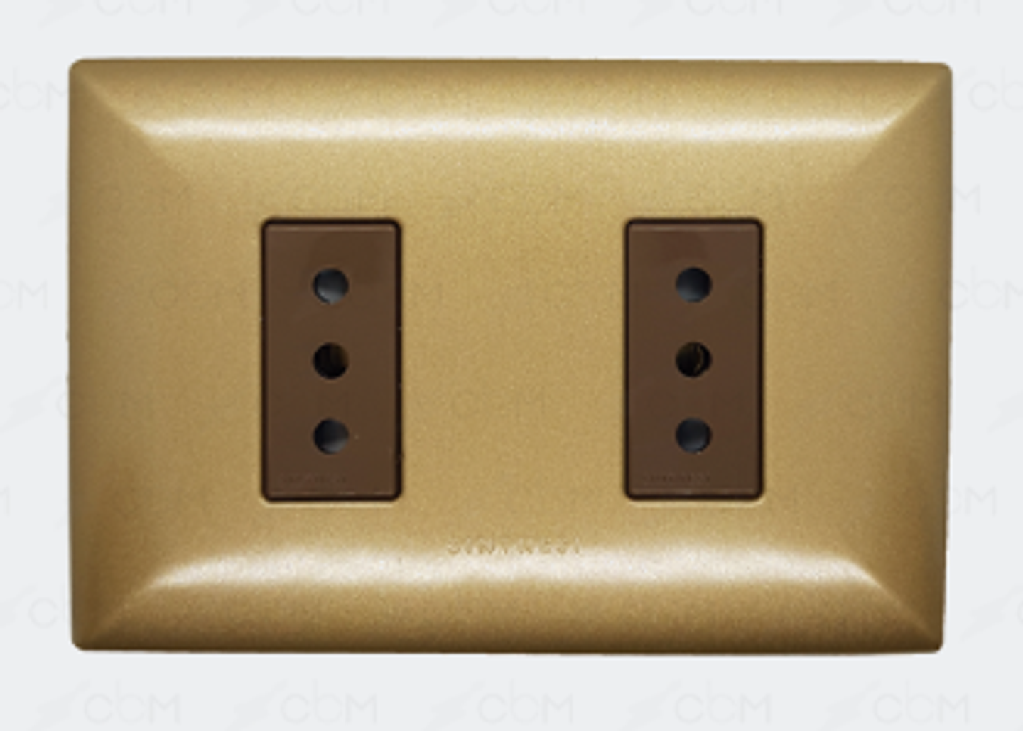 ENCHUFE DOBLE 10A S17 BRONCE-CAFE ARMADO SINTHESI 1