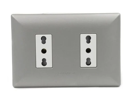 ENCHUFE DOBLE 10/16A S17 NICKEL ARMADO SINTHESI