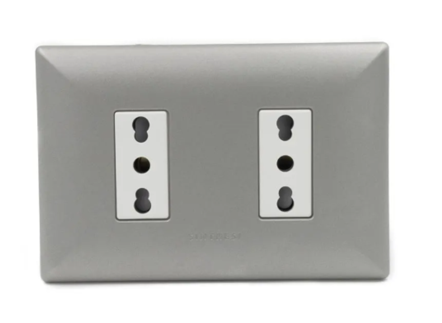 ENCHUFE DOBLE 10/16A S17 NICKEL ARMADO SINTHESI 1