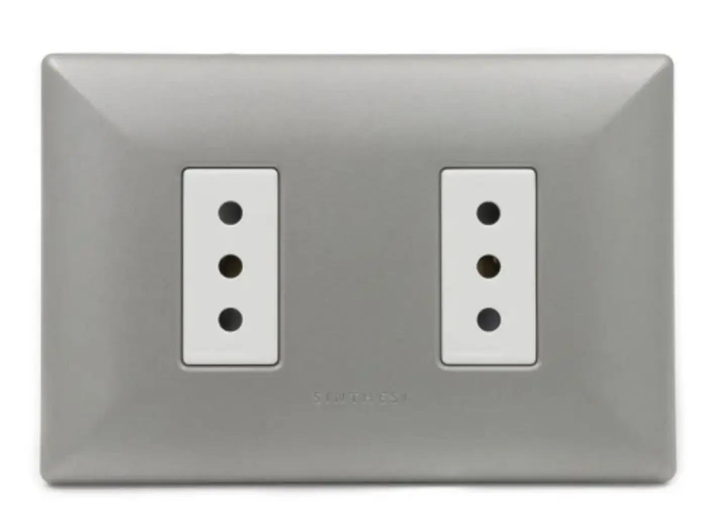 ENCHUFE DOBLE 10A S17 NICKEL ARMADO SINTHESI 1