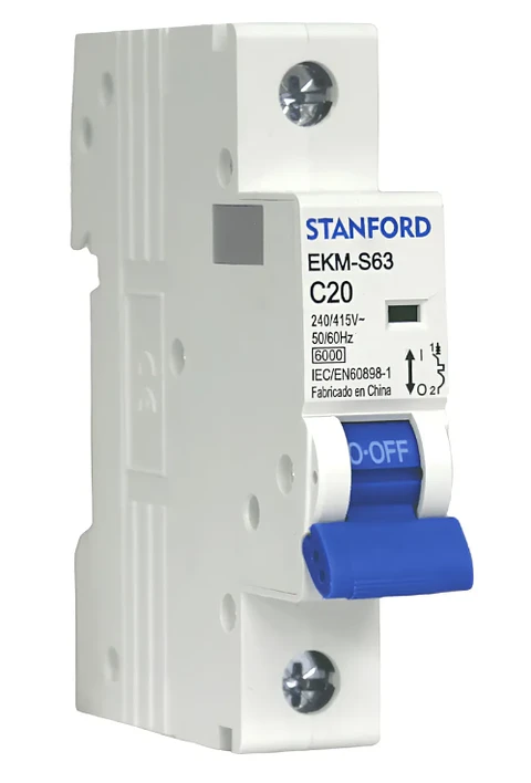 INTERRUPTOR AUTOMATICO 1X20A "C" 6KA EKM-S63 STANFORD ELECTRIC