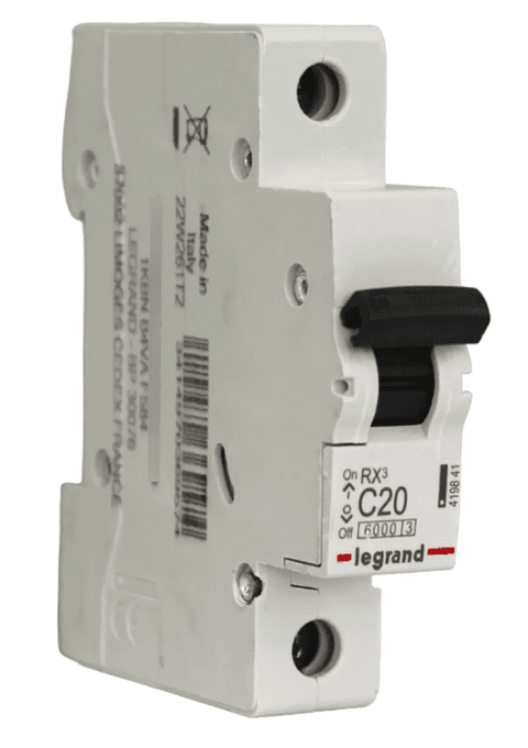INTERRUPTOR AUTOMATICO 1X20A "C" 6KA RX3 419841 LEGRAND