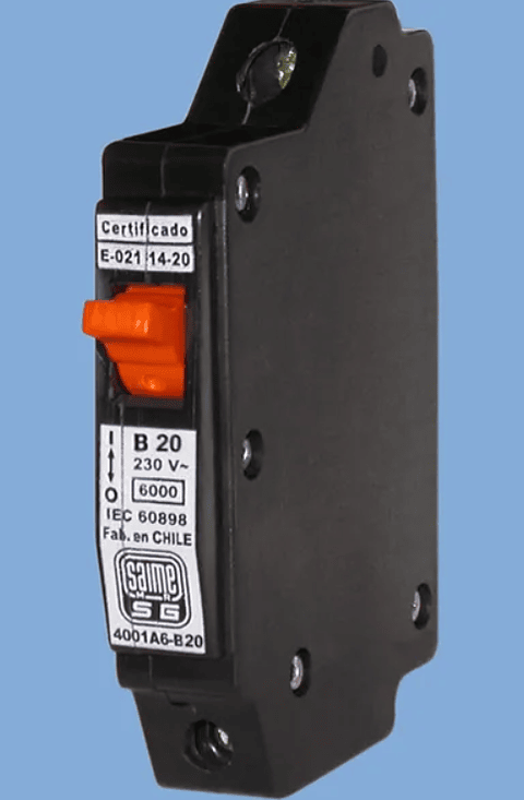 INTERRUPTOR AUTOMATICO 4001/A6 1X20A B NEGRO SAIME