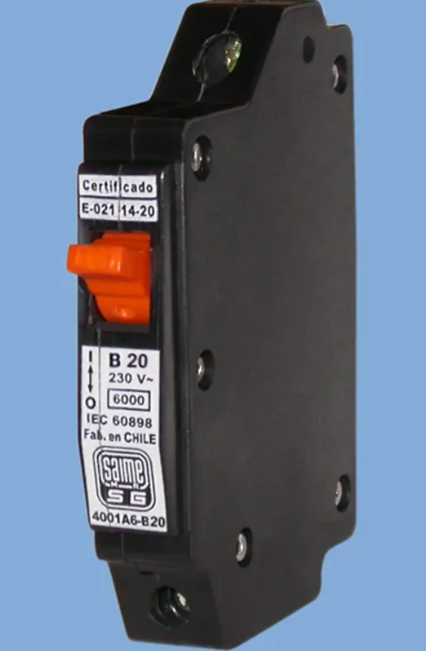 INTERRUPTOR AUTOMATICO 4001/A6 1X20A B NEGRO SAIME 1
