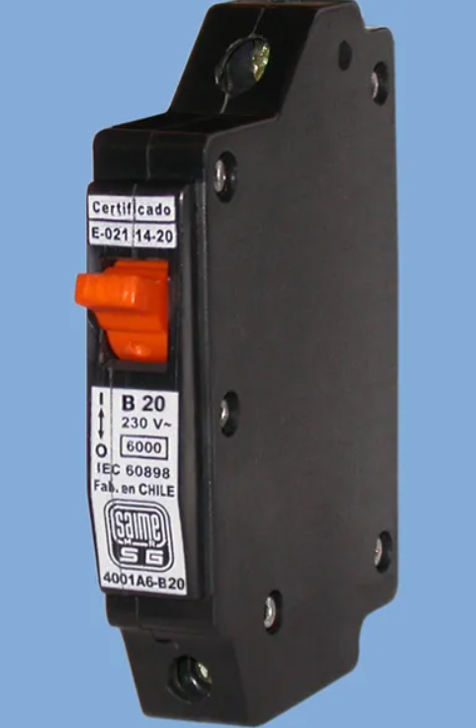 INTERRUPTOR AUTOMATICO 4001/A6 1X20A B NEGRO SAIME 1