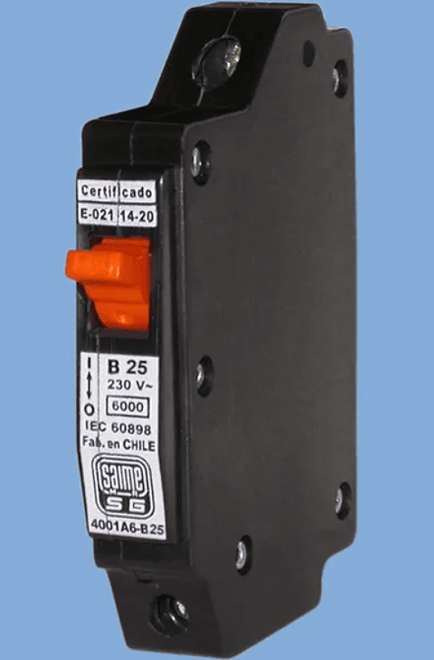 INTERRUPTOR AUTOMATICO 4001/A6 1X20A D NEGRO SAIME