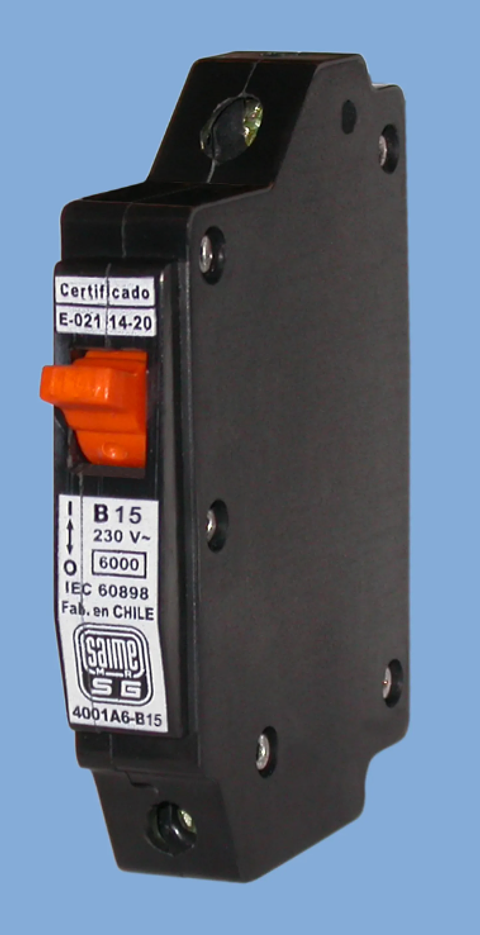 INTERRUPTOR AUTOMATICO 4001/A6 1X15A B NEGRO SAIME
