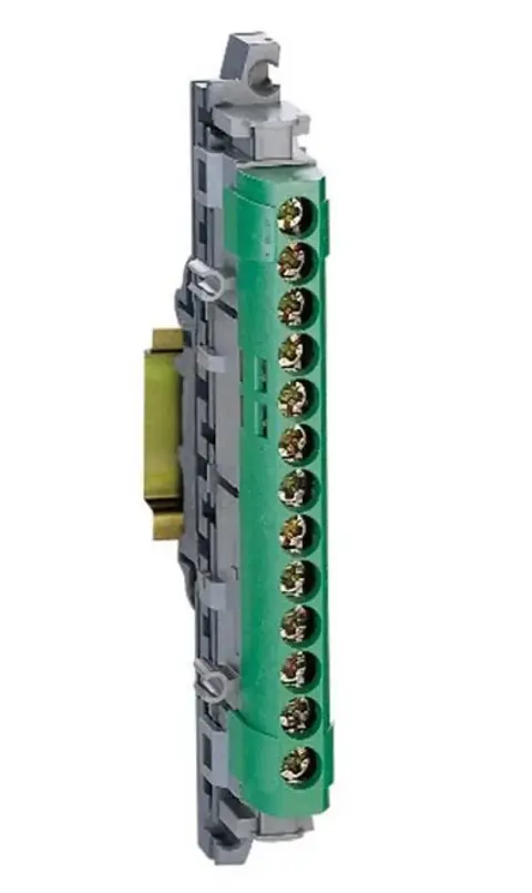 REGLETA VERDE 13P A RIEL DIN LEGRAND