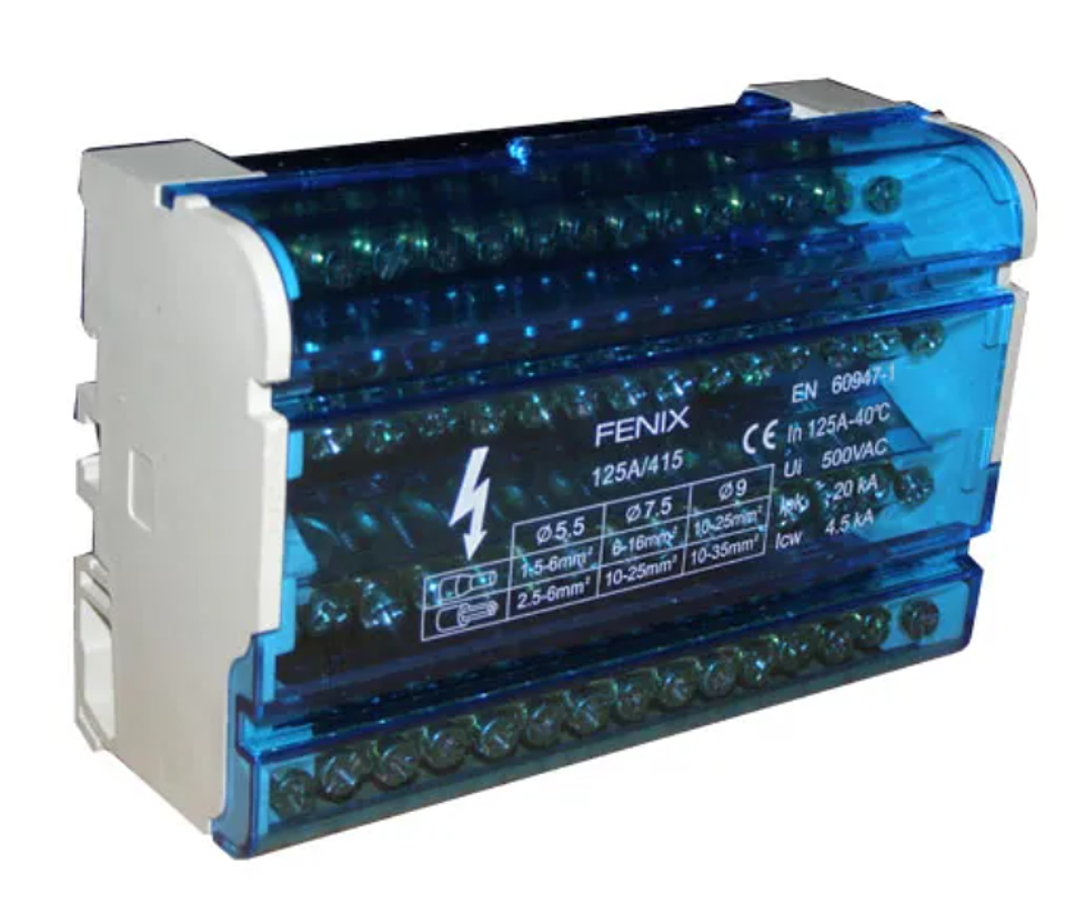 BORNERA REPARTIDORA TETRAPOLAR 15MOD.- 125A ZOLODA 1