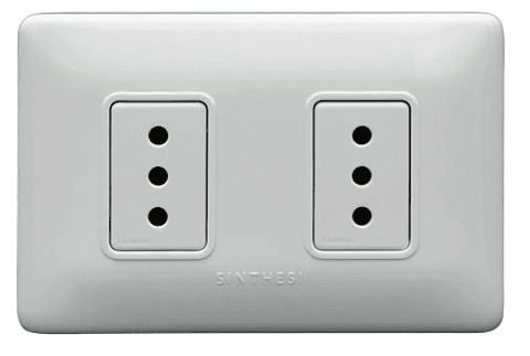 ENCHUFE DOBLE EMB. ARMADO 10A SINTHESI S12 BLANCO