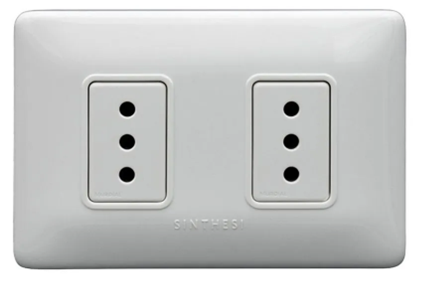 ENCHUFE DOBLE EMB. ARMADO 10A SINTHESI S12 BLANCO 1