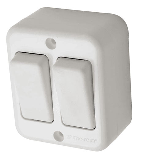 ENCHUFE S/P DOBLE 9/12  10A-250V MEC BLANCO