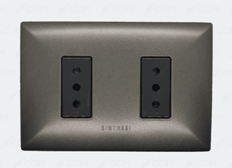 ENCHUFE DOBLE EMB. ARMADO 10A MEC GRAFITO-NOIR