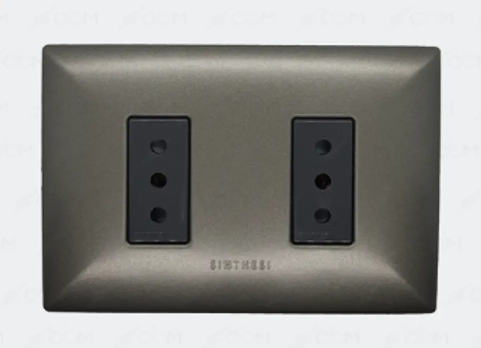 ENCHUFE DOBLE EMB. ARMADO 10A MEC GRAFITO-NOIR 1