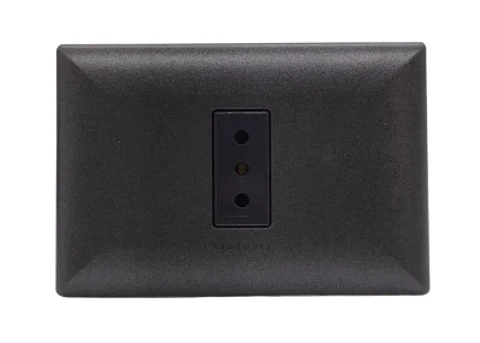 ENCHUFE SIMPLE 10A S17 GRAFITO-NOIR ARMADO SINTHESI