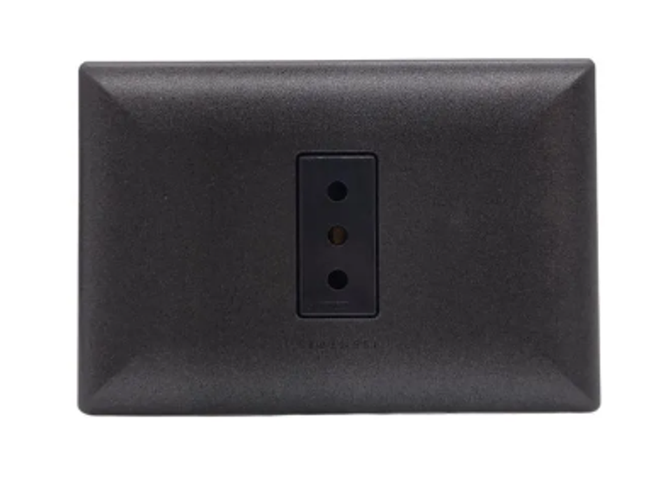 ENCHUFE SIMPLE 10A S17 GRAFITO-NOIR ARMADO SINTHESI 1