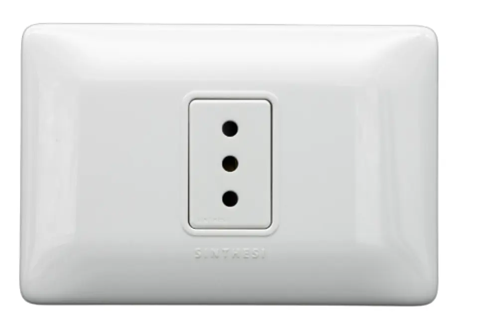 ENCHUFE SIMPLE EMB. ARMADO 10A SINTHESI S12 BLANCO 1