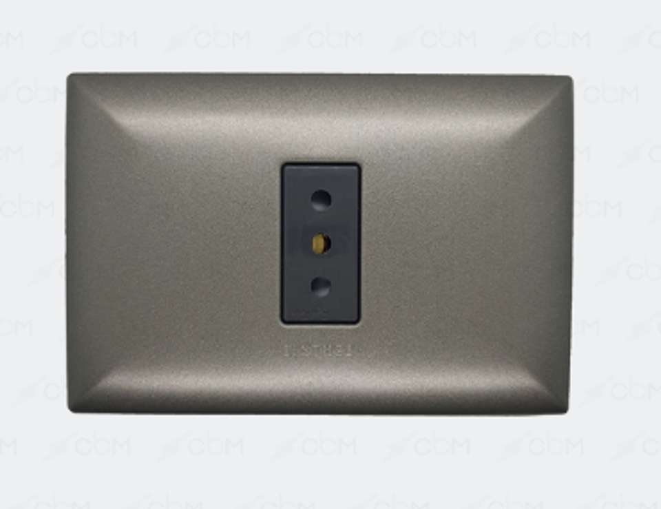 ENCHUFE SIMPLE EMB. ARMADO 10A MEC GRAFITO-NOIR 1