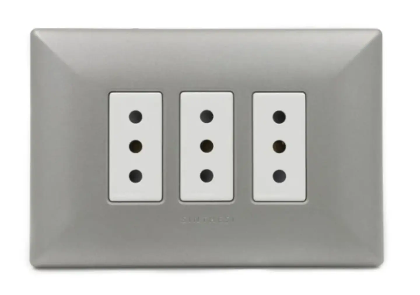 ENCHUFE TRIPLE 10A S17 NICKEL ARMADO SINTHESI 1