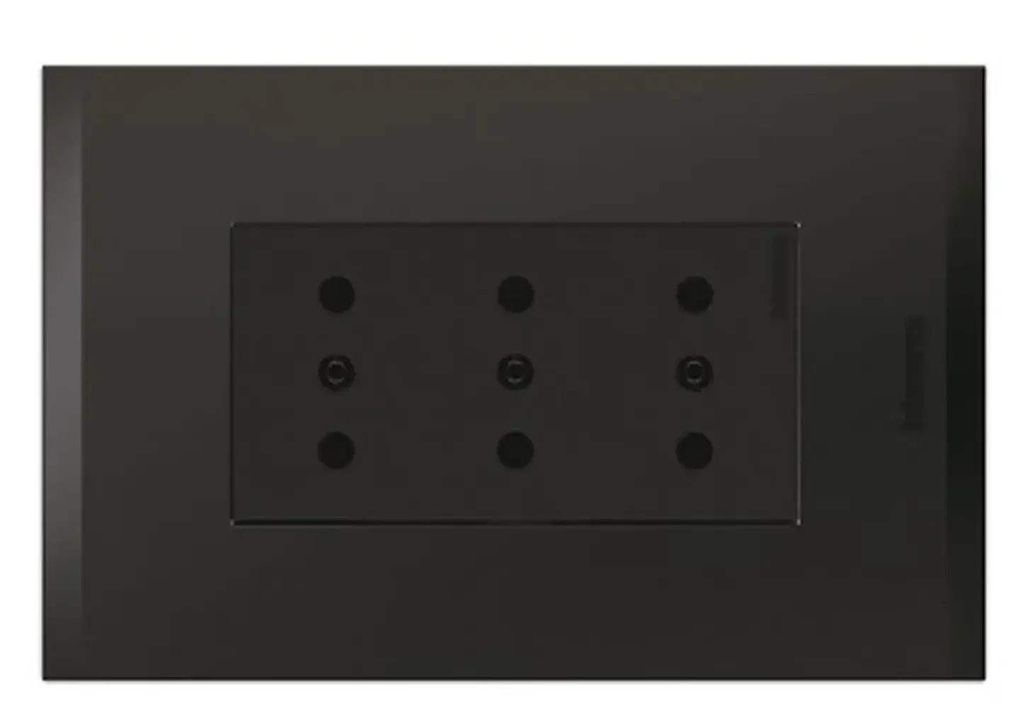 ENCHUFE TRIPLE EMB. ARMADO 10A MEC GRAFITO-NOIR 1