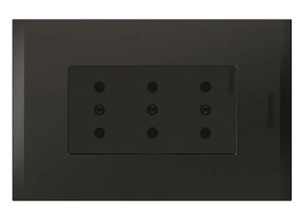 ENCHUFE TRIPLE EMB. ARMADO 10A MEC GRAFITO-NOIR 1