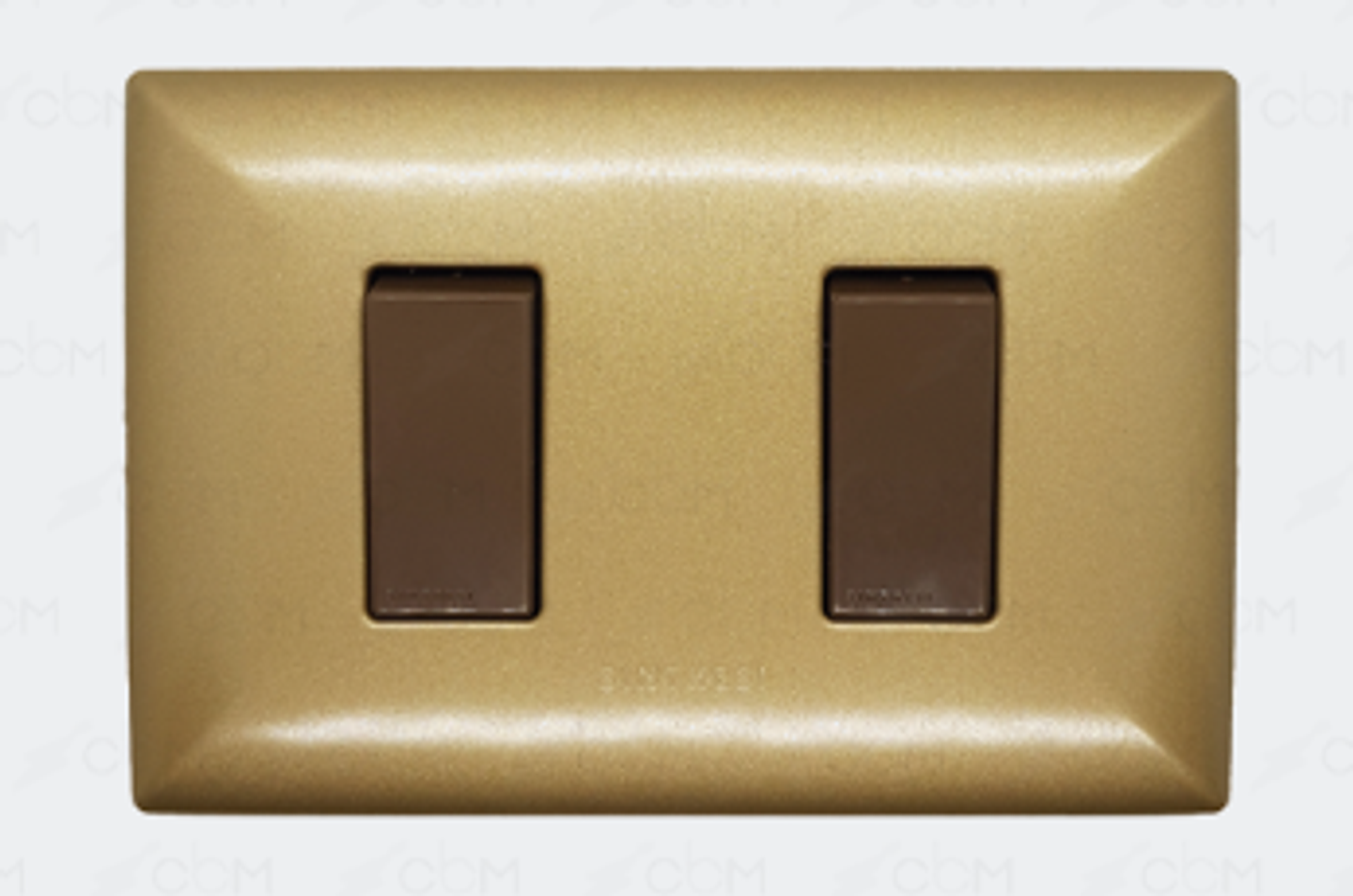 INTERRUPTOR DOBLE 9/15 S17 BRONCE-CAFE ARMADO SINTHESI 1