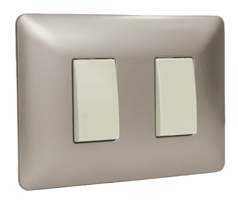 INTERRUPTOR DOBLE 9/15 EMB. ARMADO STANFORD CHAMPAGNE
