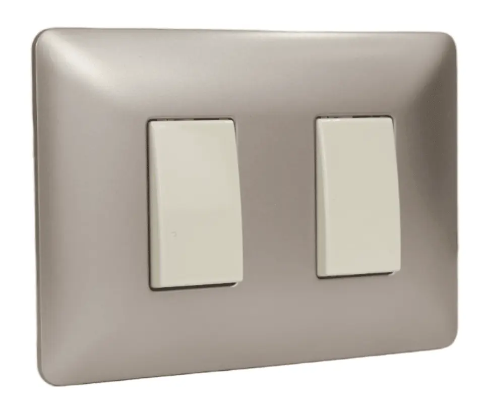 INTERRUPTOR DOBLE 9/15 EMB. ARMADO STANFORD CHAMPAGNE 1