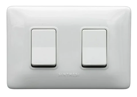 INTERRUPTOR DOBLE 9/24 EMB. ARMADO SINTHESI S12 BLANCO