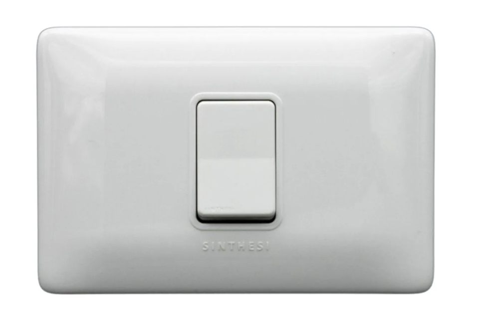 INTERRUPTOR SIMPLE 9/12 EMB. ARMADO SINTHESI S12 BLANCO 1
