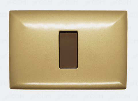 INTERRUPTOR SIMPLE 9/12 S17 BRONCE-CAFE ARMADO SINTHESI