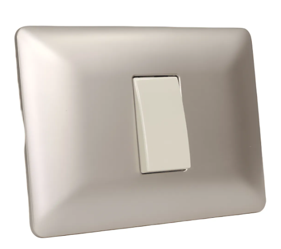 INTERRUPTOR SIMPLE 9/12 EMB. ARMADO STANFORD CHAMPAGNE 1