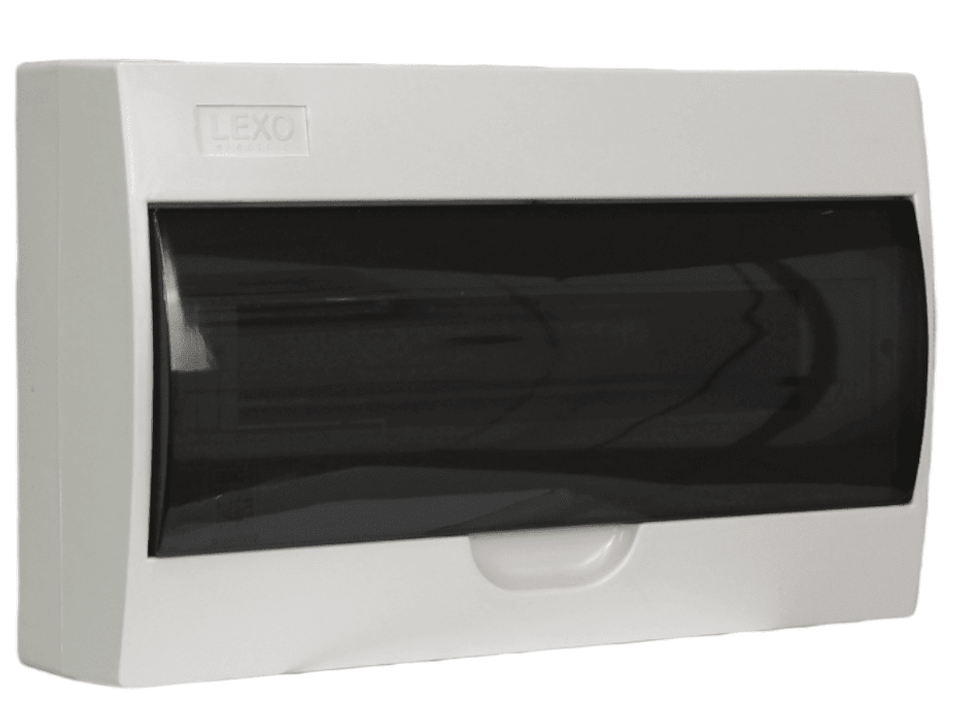 TABLERO SOBREPUESTO 18 MODULOS L/HALOGENO P/TRANSPARENTE FNX 1