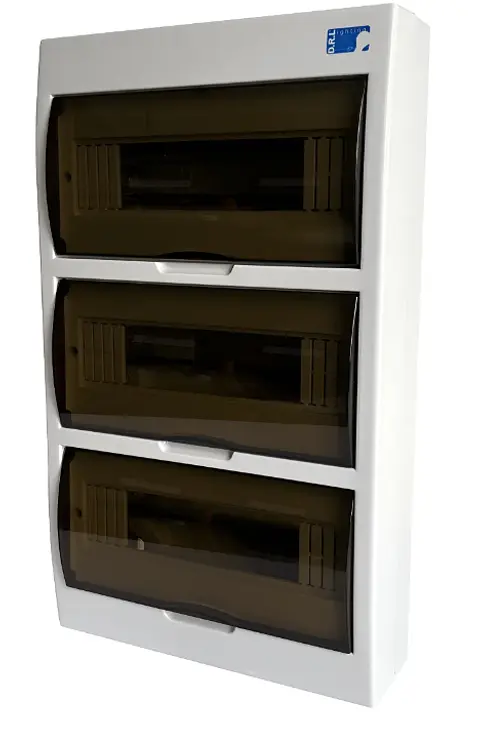 TABLERO SOBREPUESTO 36 MODULOS L/HALOGENO P/TRANSPARENTE ENERLUX