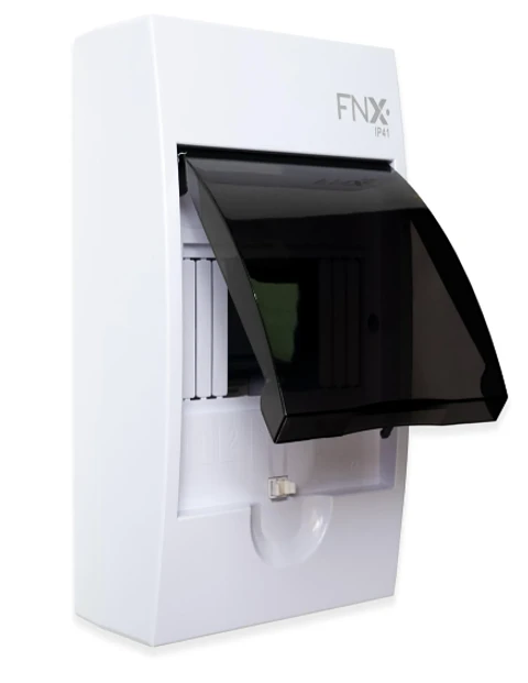 TABLERO SOBREPUESTO 8 MODULOS L/HALOGENO P/TRANSPARENTE FNX