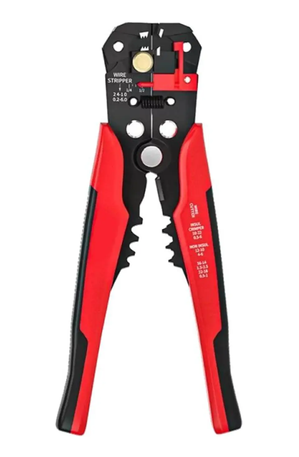 ALICATE PELACABLE AUTOMATICO 5 EN 1 ROJO 1