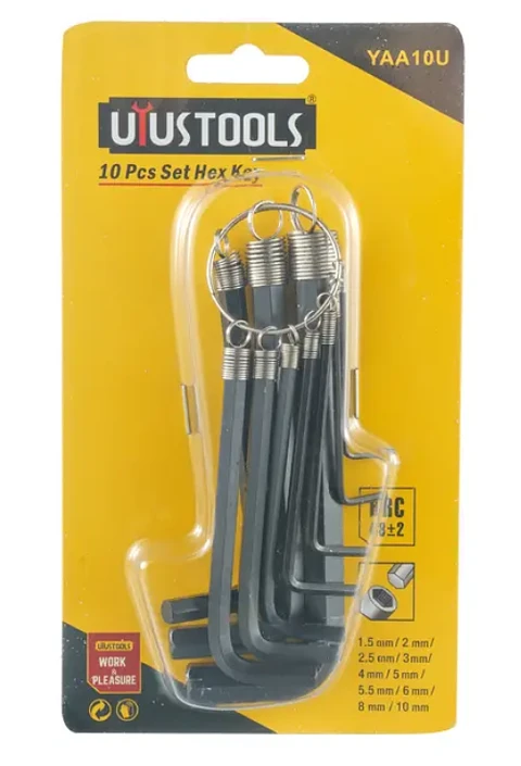 JUEGO DE LLAVE ALLEN PUNTA HEXAGONAL 10PCS UYUSTOOLS YAA10U