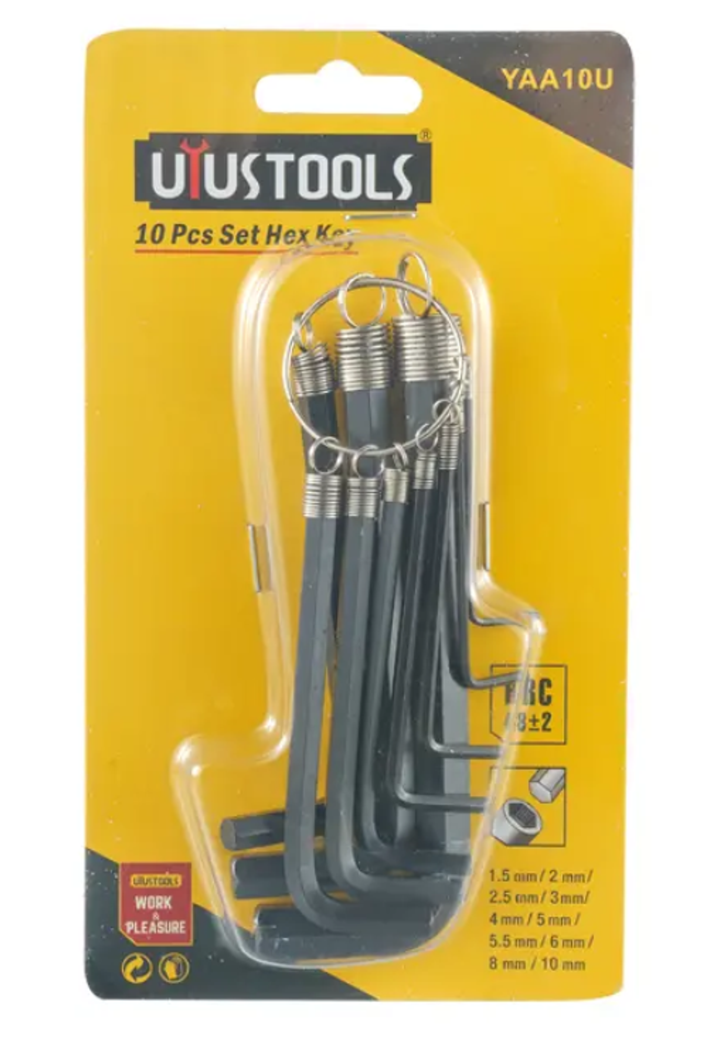 JUEGO DE LLAVE ALLEN PUNTA HEXAGONAL 10PCS UYUSTOOLS YAA10U 1