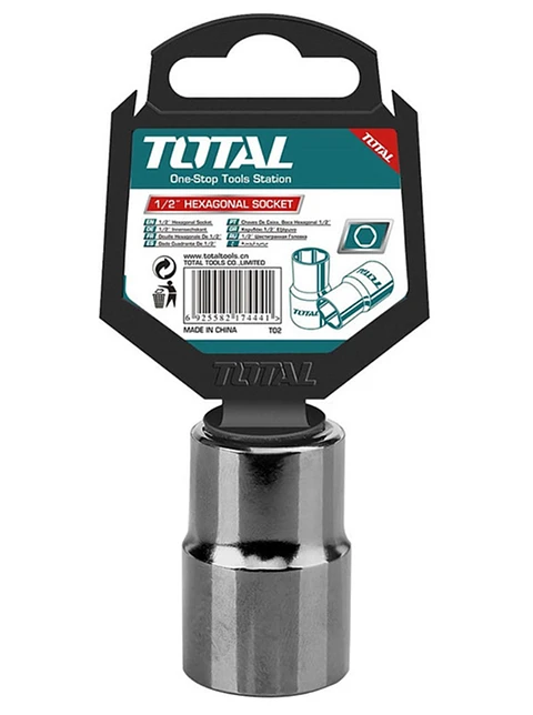 DADO HEXAGONAL 1/2" CR-V 19MM TOTAL THTST12191