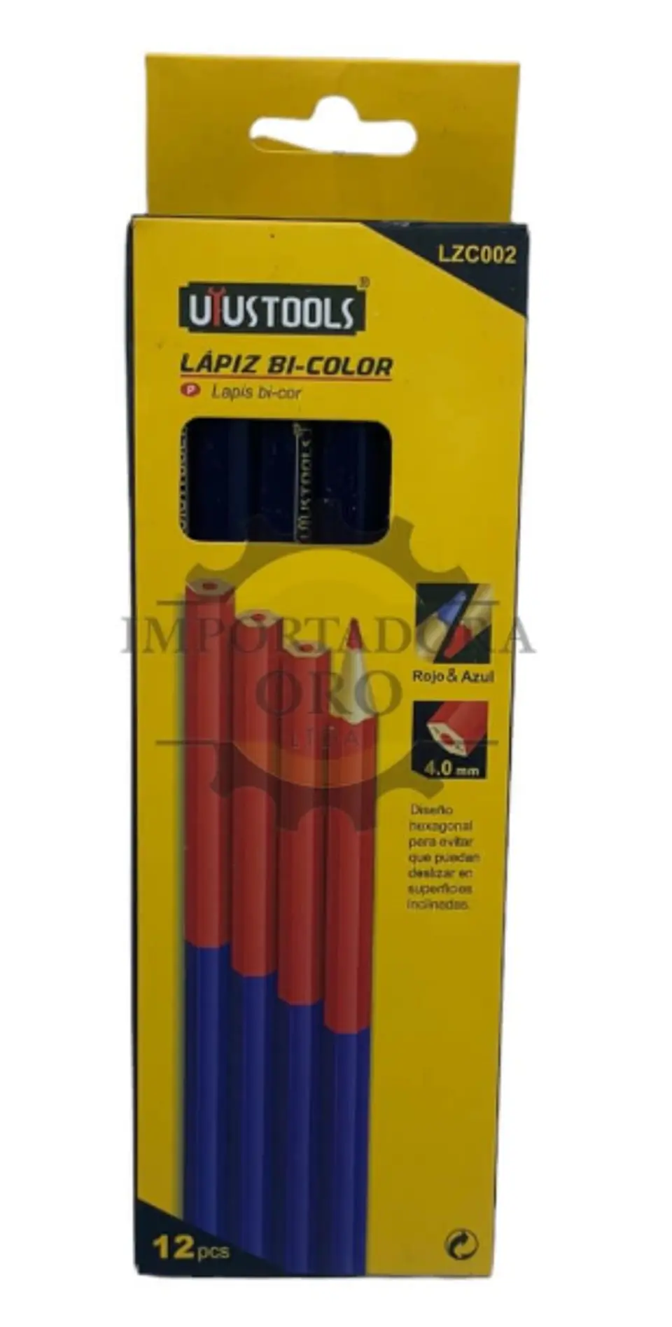 LAPIZ BI-COLOR ROJO Y AZUL 4.0MM UYUSTOOLS LZC002 1