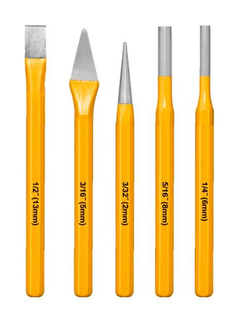 JUEGO DE CINCELES Y PUNZONES 5PZAS JADEVER JDCC8395