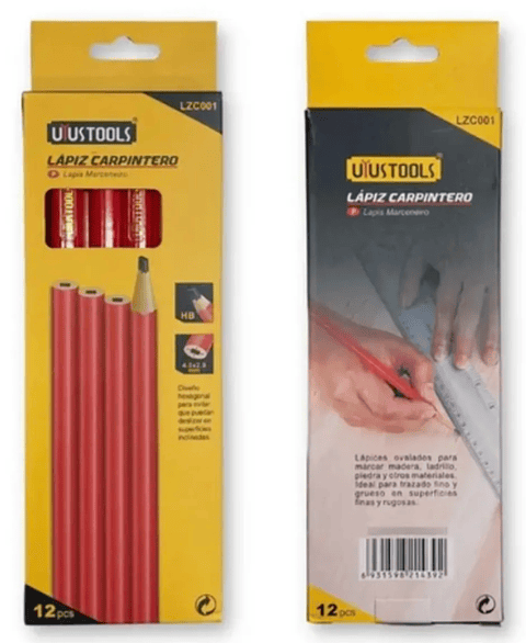 LAPIZ CARPINTERO HB 4.0X2.0MM UYUSTOOLS LZC001