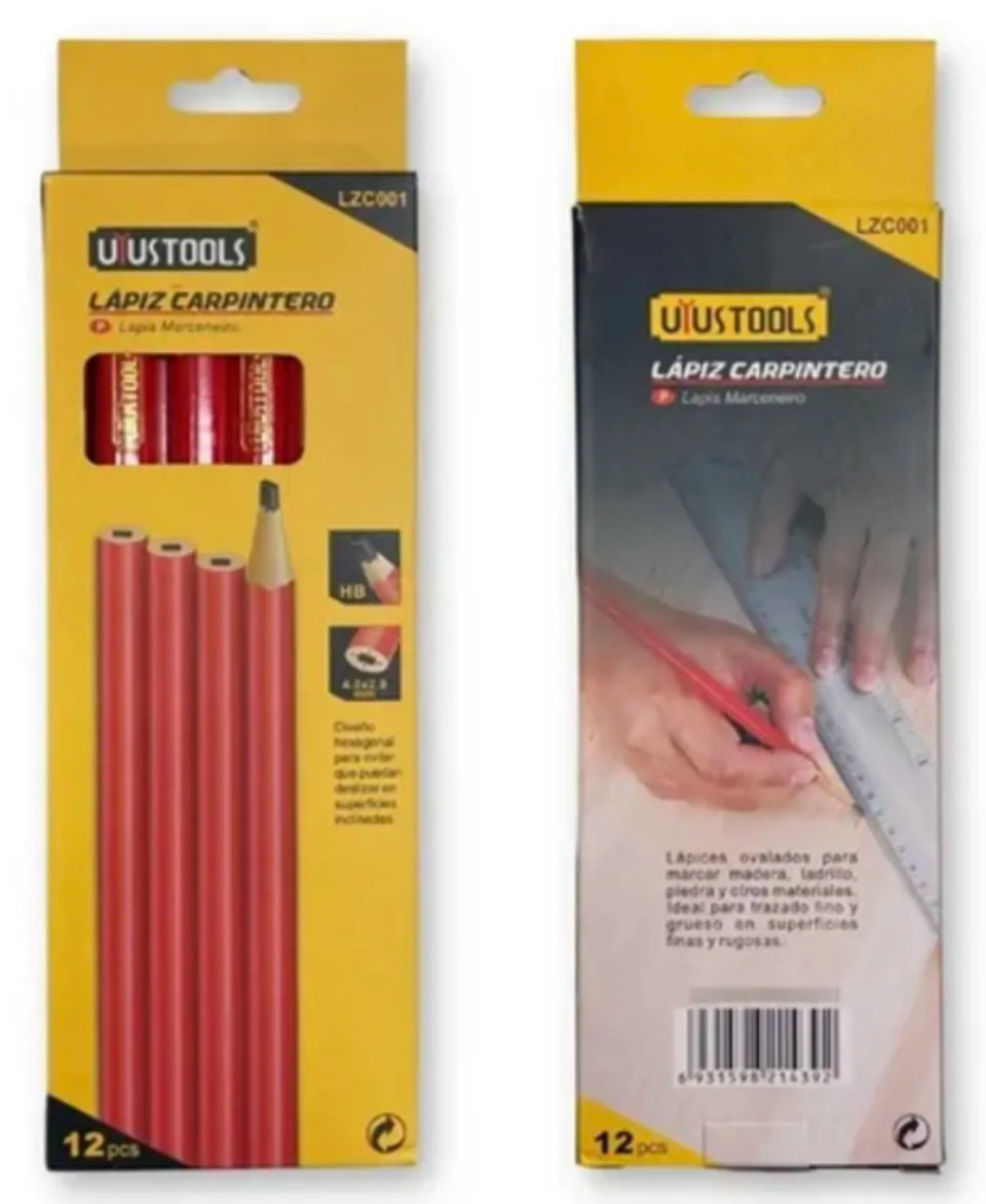 LAPIZ CARPINTERO HB 4.0X2.0MM UYUSTOOLS LZC001 1