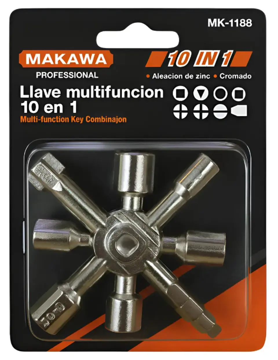 LLAVE MULTIFUNCION 10 EN 1 MAKAWA MK-1188 1