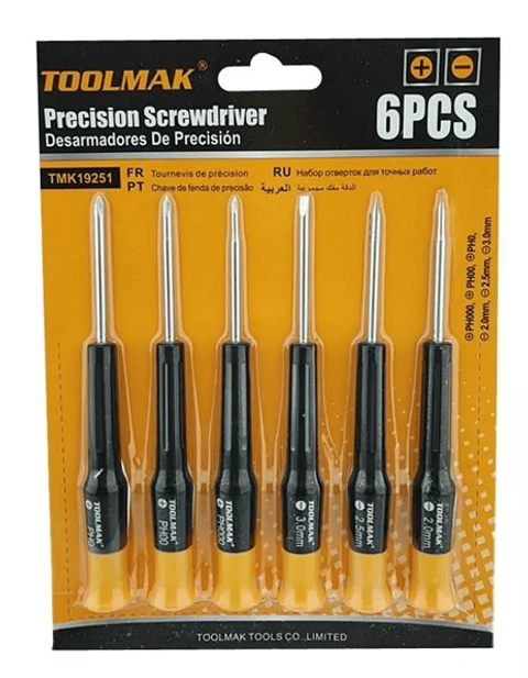 JUEGO DE ATORNILLADORES DE PRECISION CR-V 6PCS TOLMAT 20030