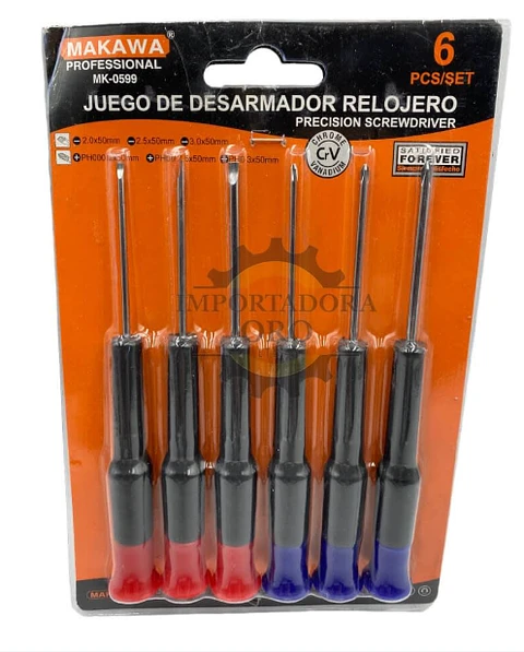 JUEGO DE DESARMADOR RELOJERO 6PCS MAKAWA MK-0599