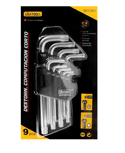 JUEGO DE DESTORNILLADORES COMPUTACION TORX 9PCS UYUSTOOL DEC901